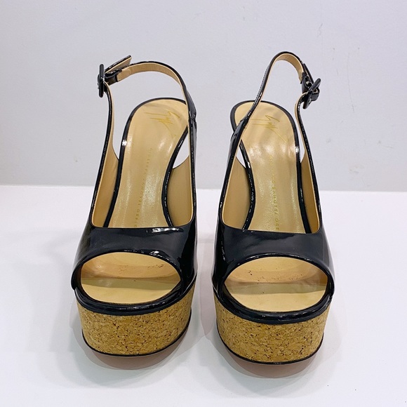 Giuseppe Zanotti Black Patent Peep Toes - 38.5 - Picture 3 of 11